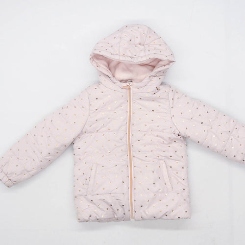 Evie Angel Girls Love Heart Pink Coat Age 5-6 Years