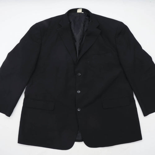 Cotton Traders Mens Black Suit Jacket 52 Chest (Short)