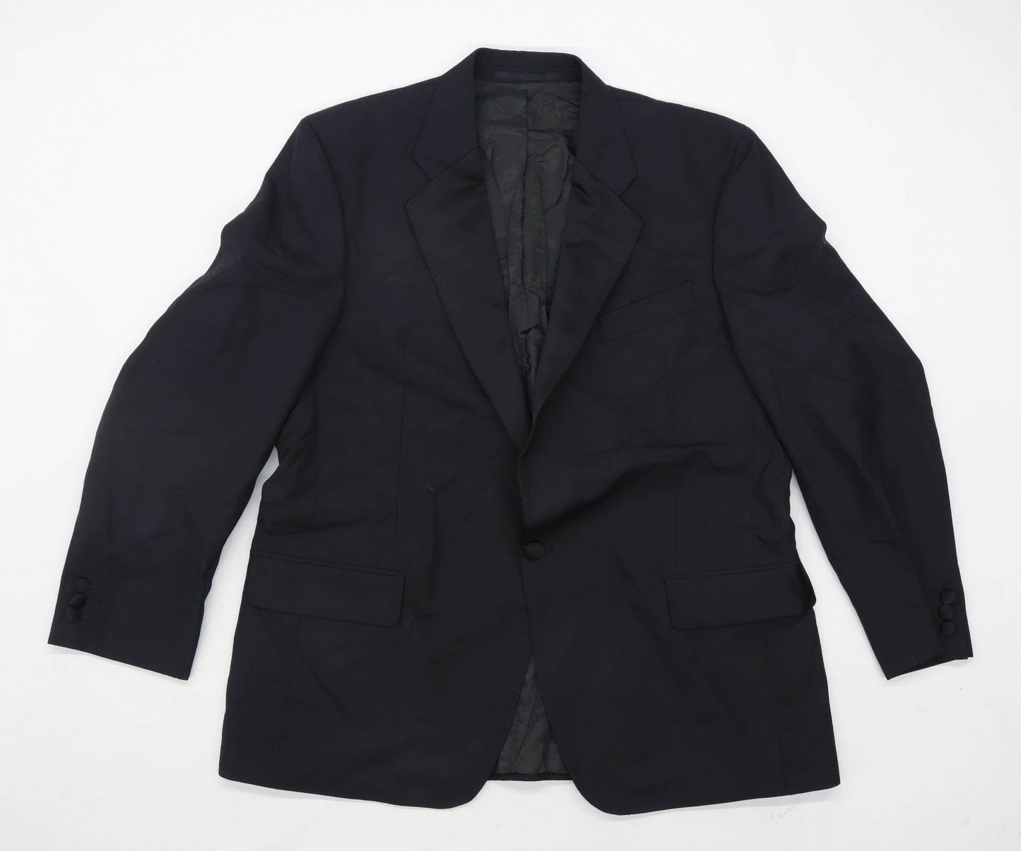 Berwin & Berwin Mens Wool Black Dinner Suit Jacket 42 Chest (Short)