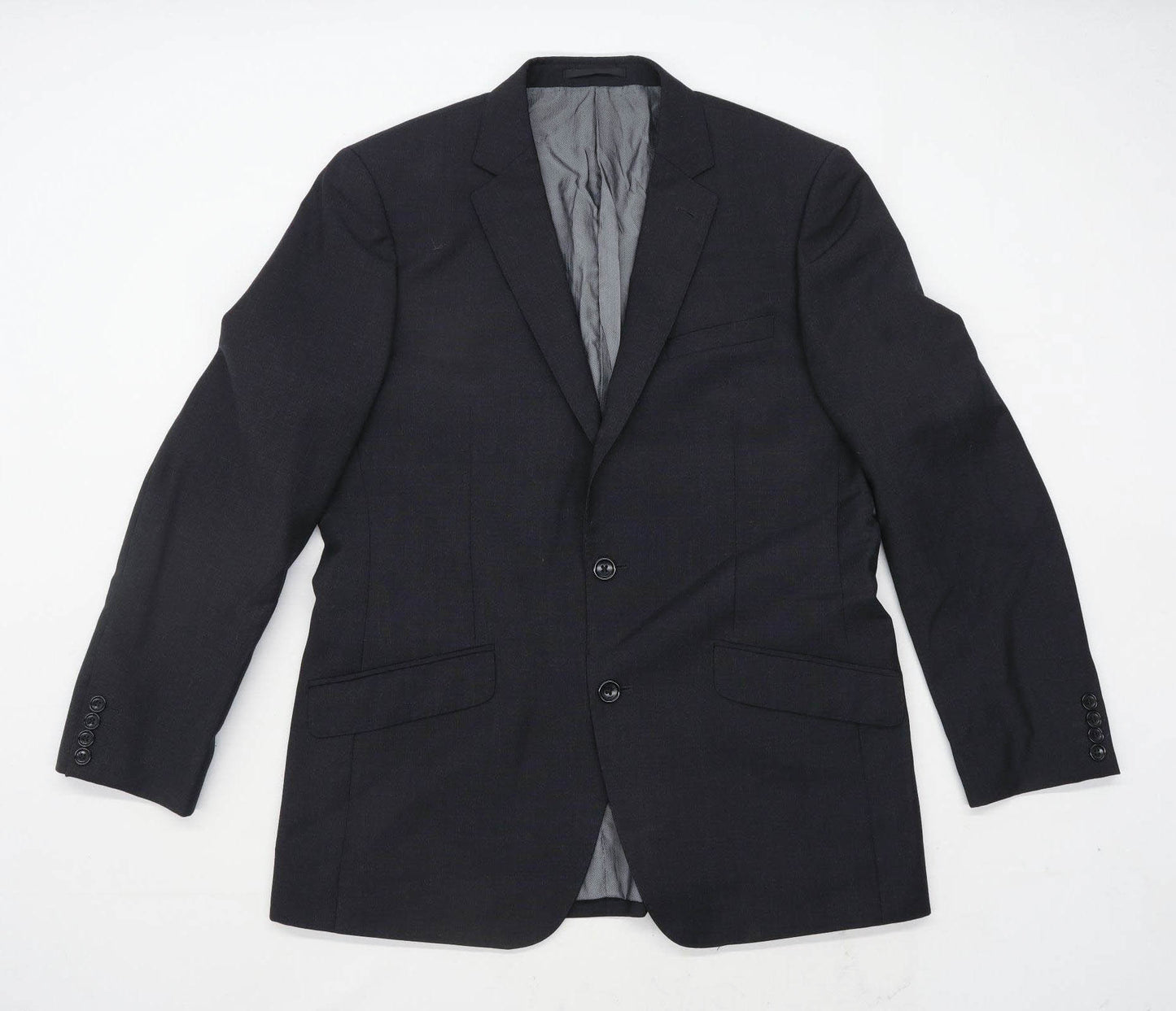 Samuel Slater Mens Wool Blend Black Suit Jacket 42 Chest (Regular)