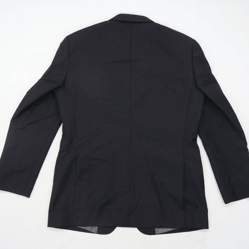 Samuel Slater Mens Wool Blend Black Suit Jacket 42 Chest (Regular)