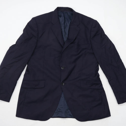 Howick Mens Wool Blue Suit Jacket 42 Chest (Regular)