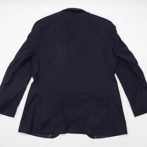 Howick Mens Wool Blue Suit Jacket 42 Chest (Regular)
