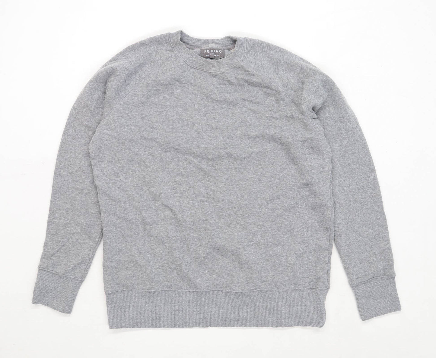 Primark Mens Size L Cotton Blend Grey Sweatshirt