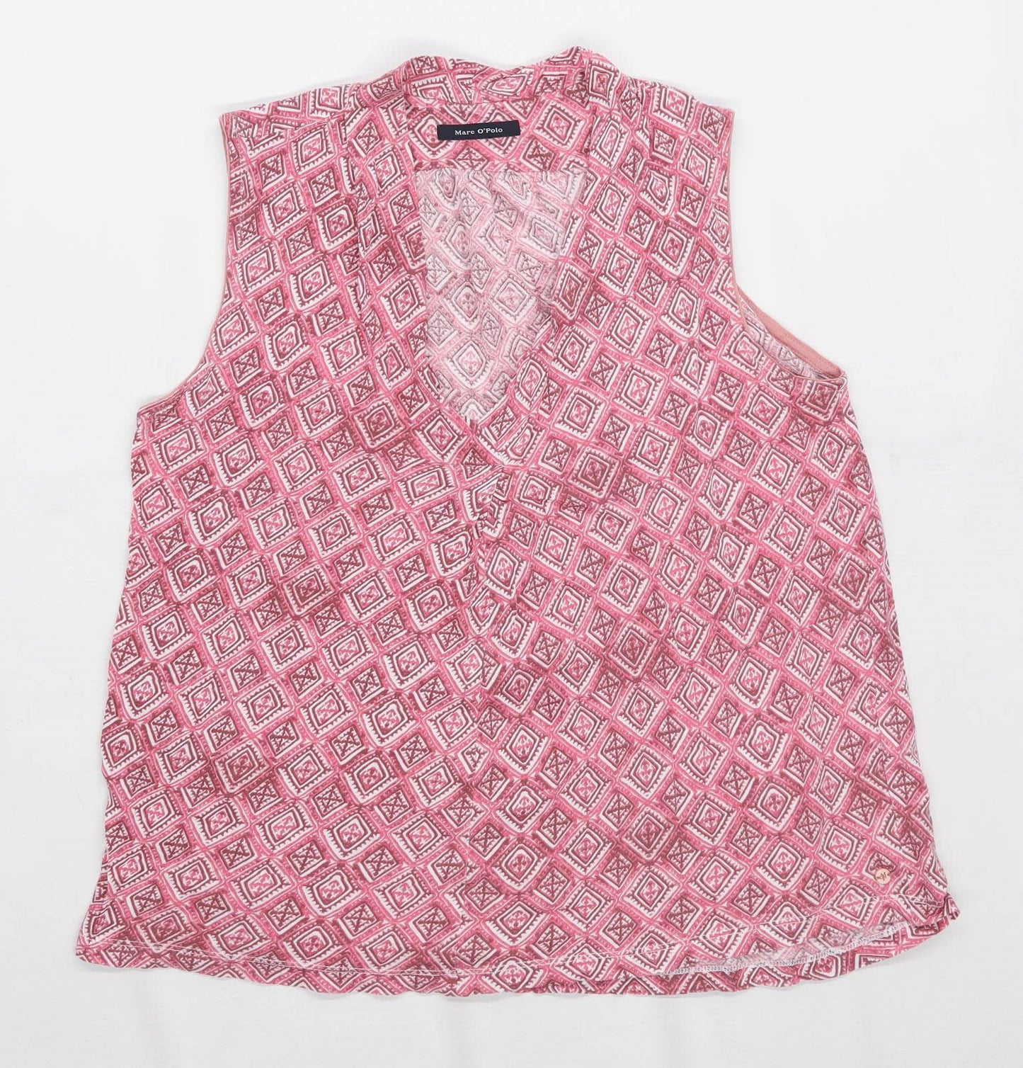 Marco Polo Womens Size 6 Geometric Pink Top (Regular)