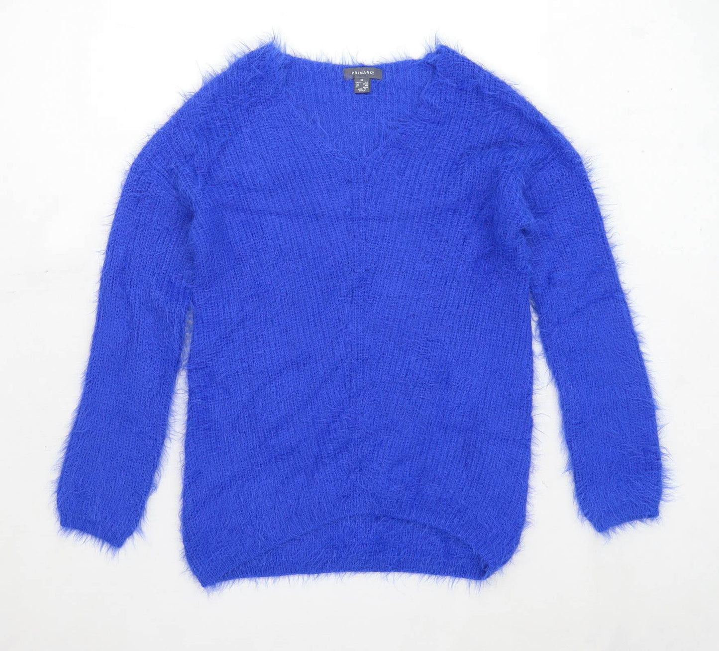 Primark Womens Size 6-8 Blue Fluffy Jumper (Regular)