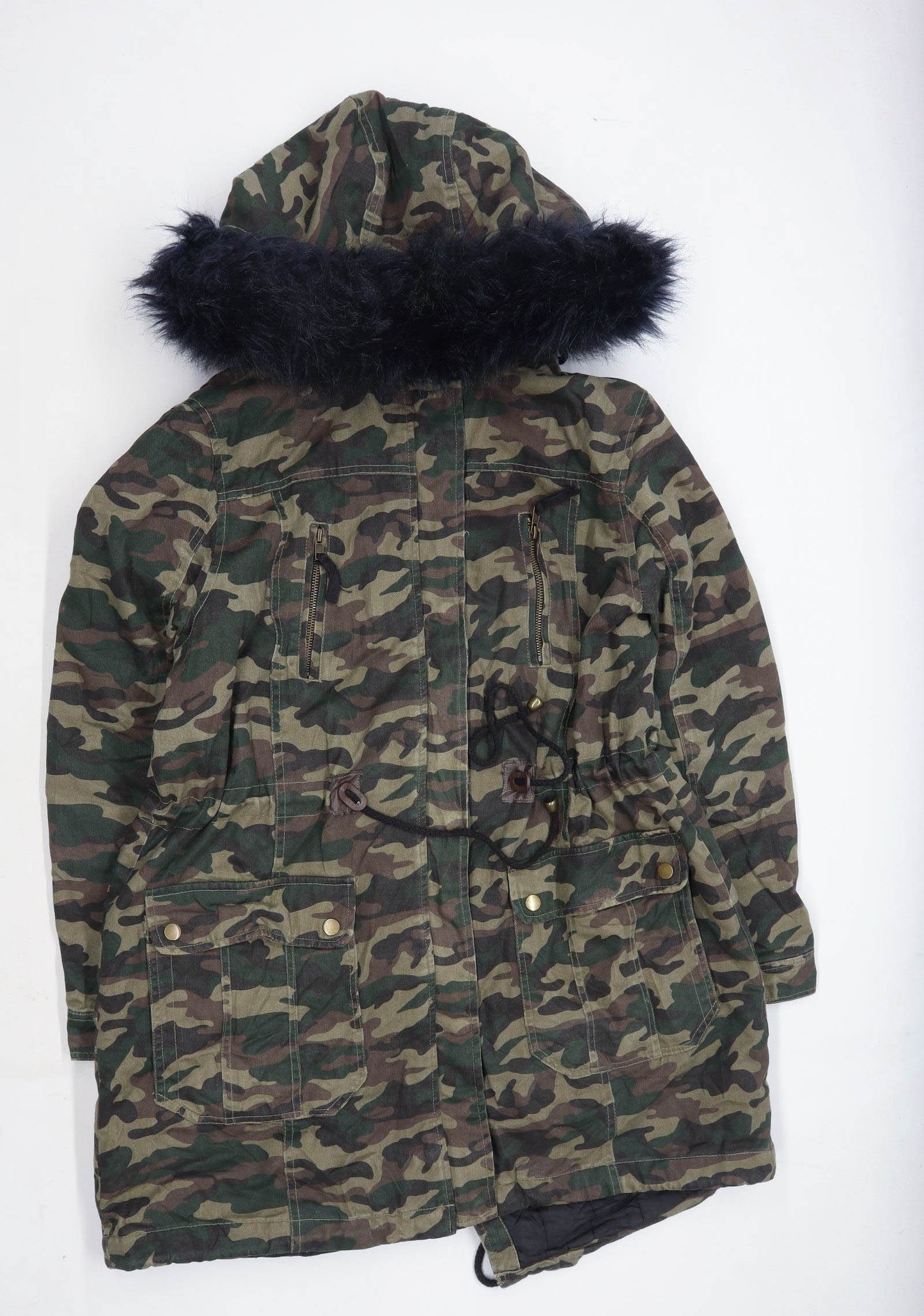 Capsule Womens Size 16 Cotton Camouflage Green Parka