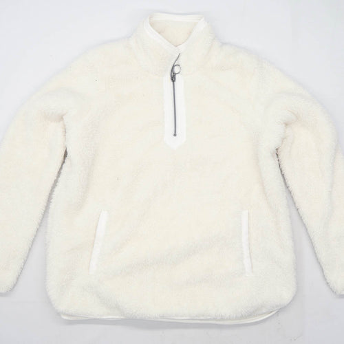 Nocozo Womens Size 16 Fleece White Half Zip Jacket