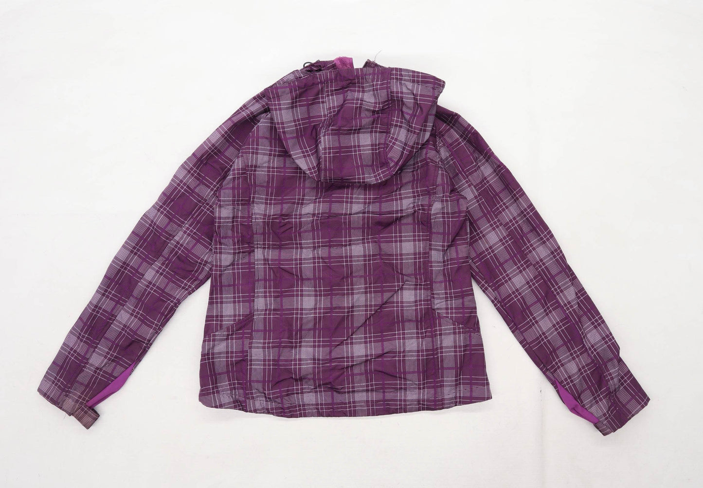 Free Country Womens Size S Check Purple Windcheater