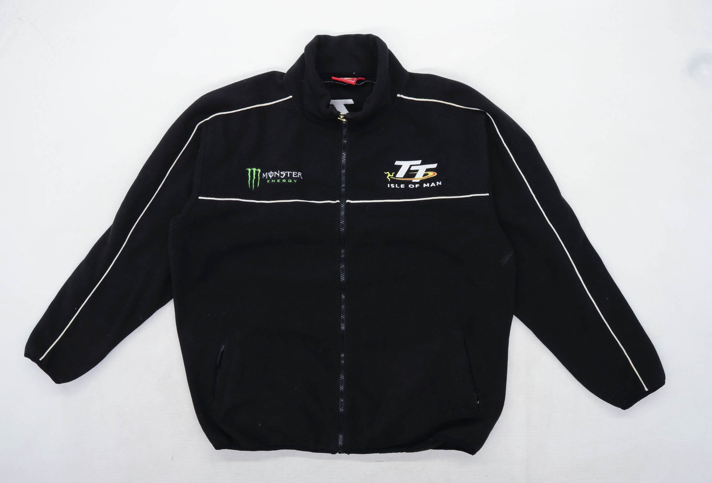 Isle of Man TT Mens Size 2XL Fleece Black Monster Energy Jacket