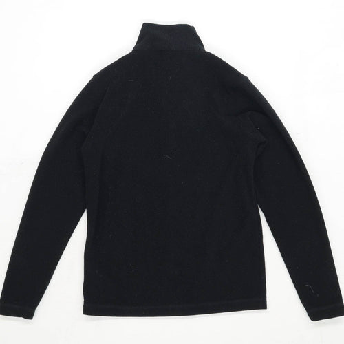 Campri Boys Size 11-12 YEARS Fleece Black Quarter Zip Jacket