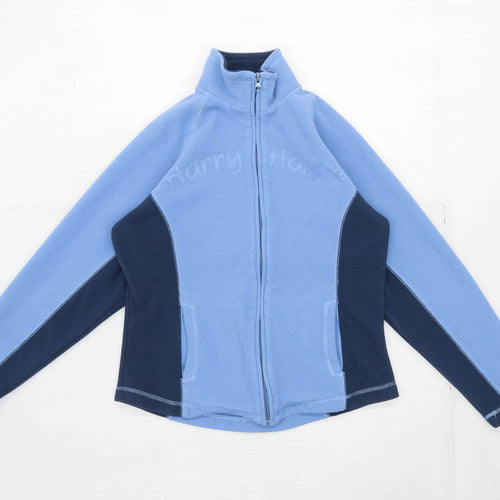 Harry Hall Womens Size M Fleece Floral Blue Jacket