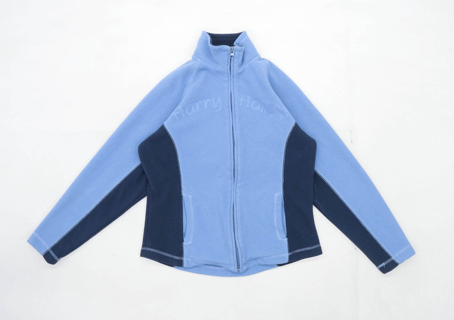 Harry Hall Womens Size M Fleece Floral Blue Jacket
