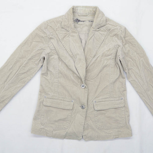 New Look Womens Size 12 Corduroy Cream Jacket