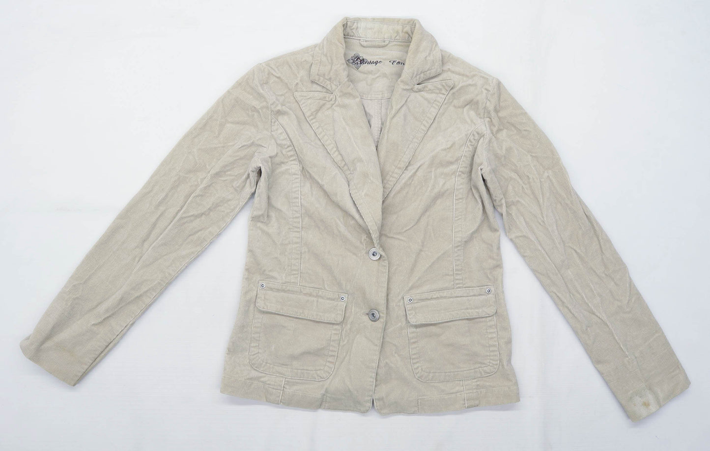 New Look Womens Size 12 Corduroy Cream Jacket