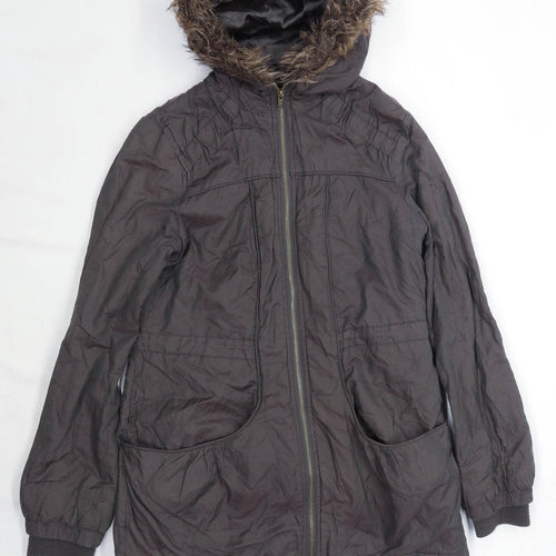 New Look Womens Size 10 Cotton Blend Brown Coat