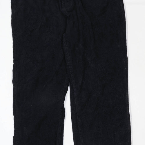 TU Mens Black Corduroy Trousers Size W38/L32