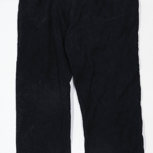 TU Mens Black Corduroy Trousers Size W38/L32