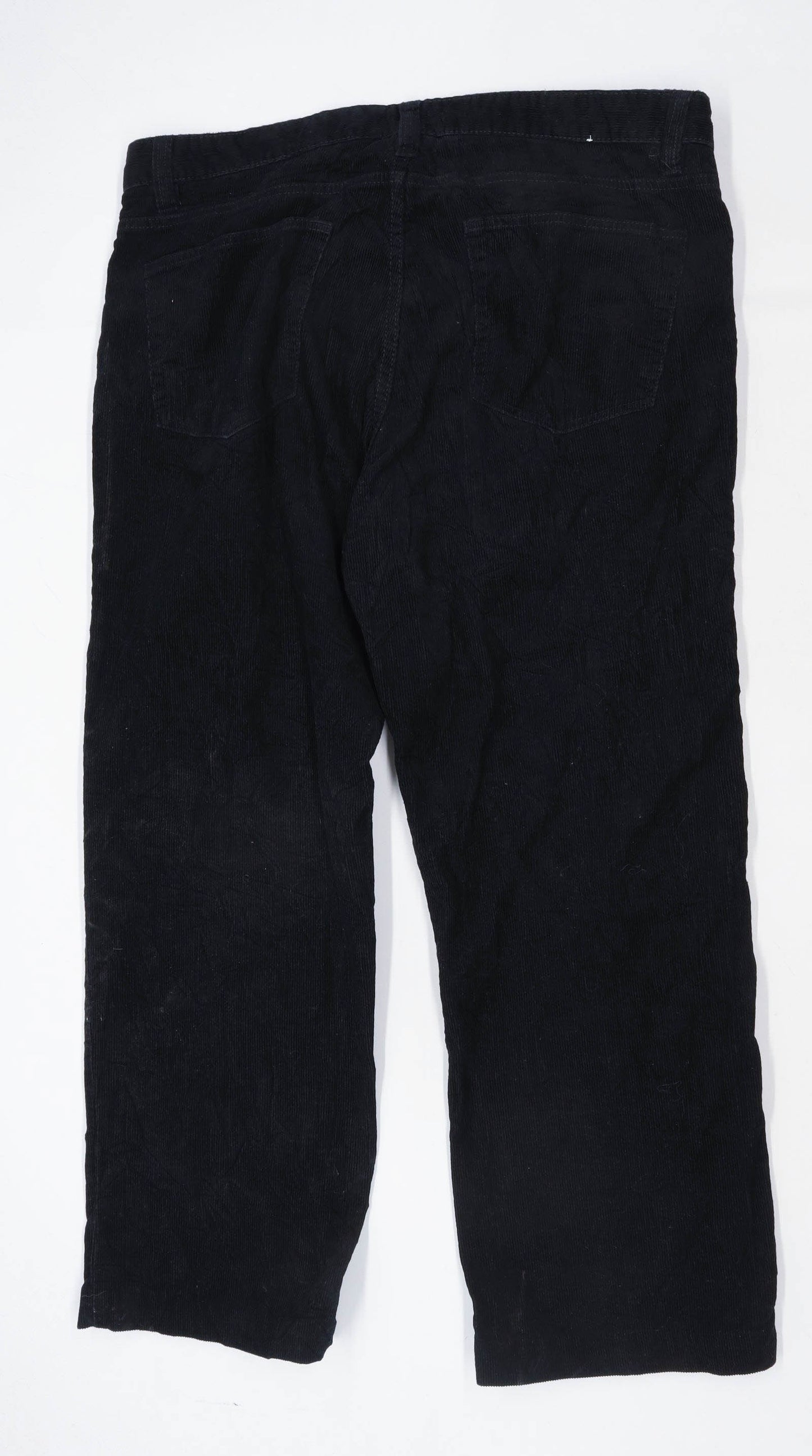 TU Mens Black Corduroy Trousers Size W38/L32