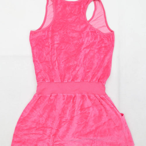 Lipsy Womens Size 14-16 Graphic Strappy Pink Love Lipsy Dress (Regular)