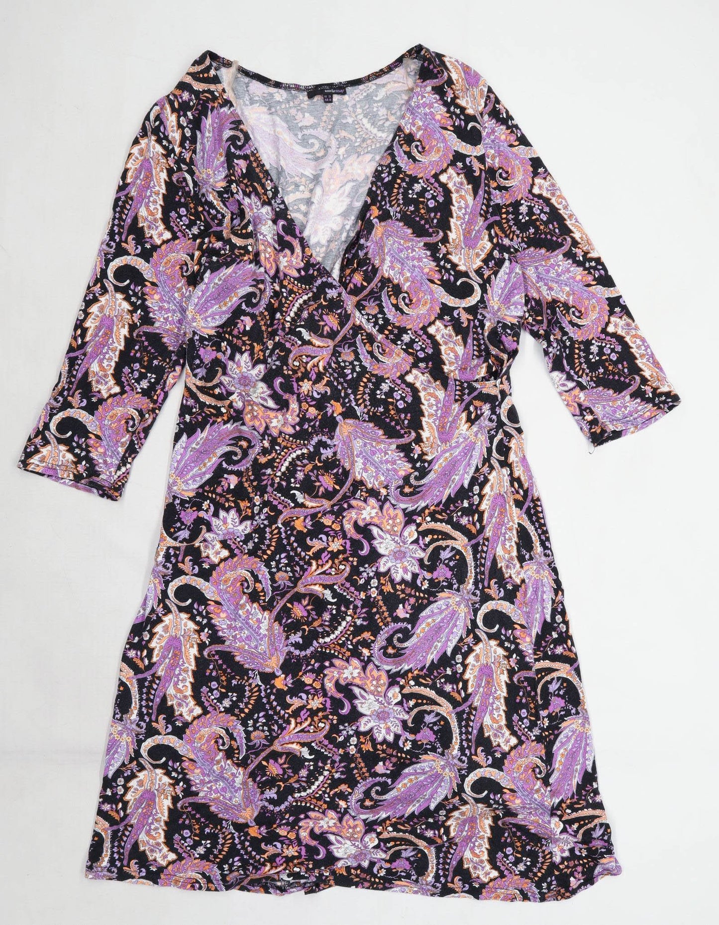 Amelie May Womens Size 20 Paisley Purple Dress (Regular)