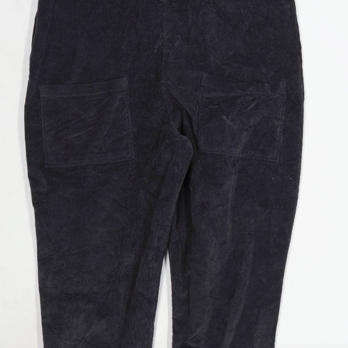 Womens Lucy & Yak Grey Corduroy Dungarees Size W38/L30