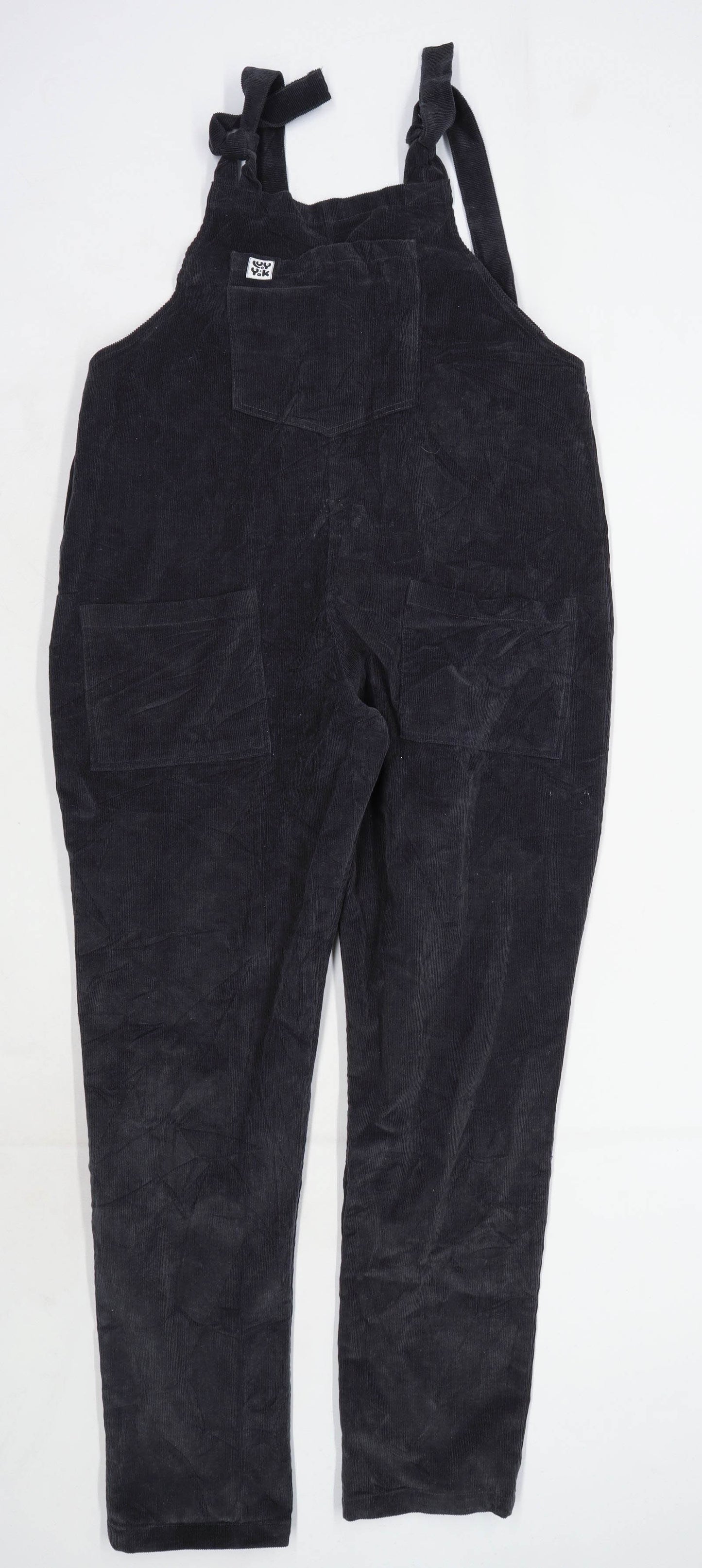 Womens Lucy & Yak Grey Corduroy Dungarees Size W38/L30