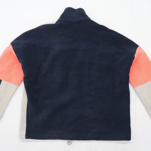 Monki Womens Size XS Fleece Multi-Coloured Oversized Jacket