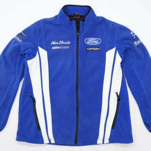 Icepeak Mens Size 2XL Fleece Graphic Blue Ford Jacket