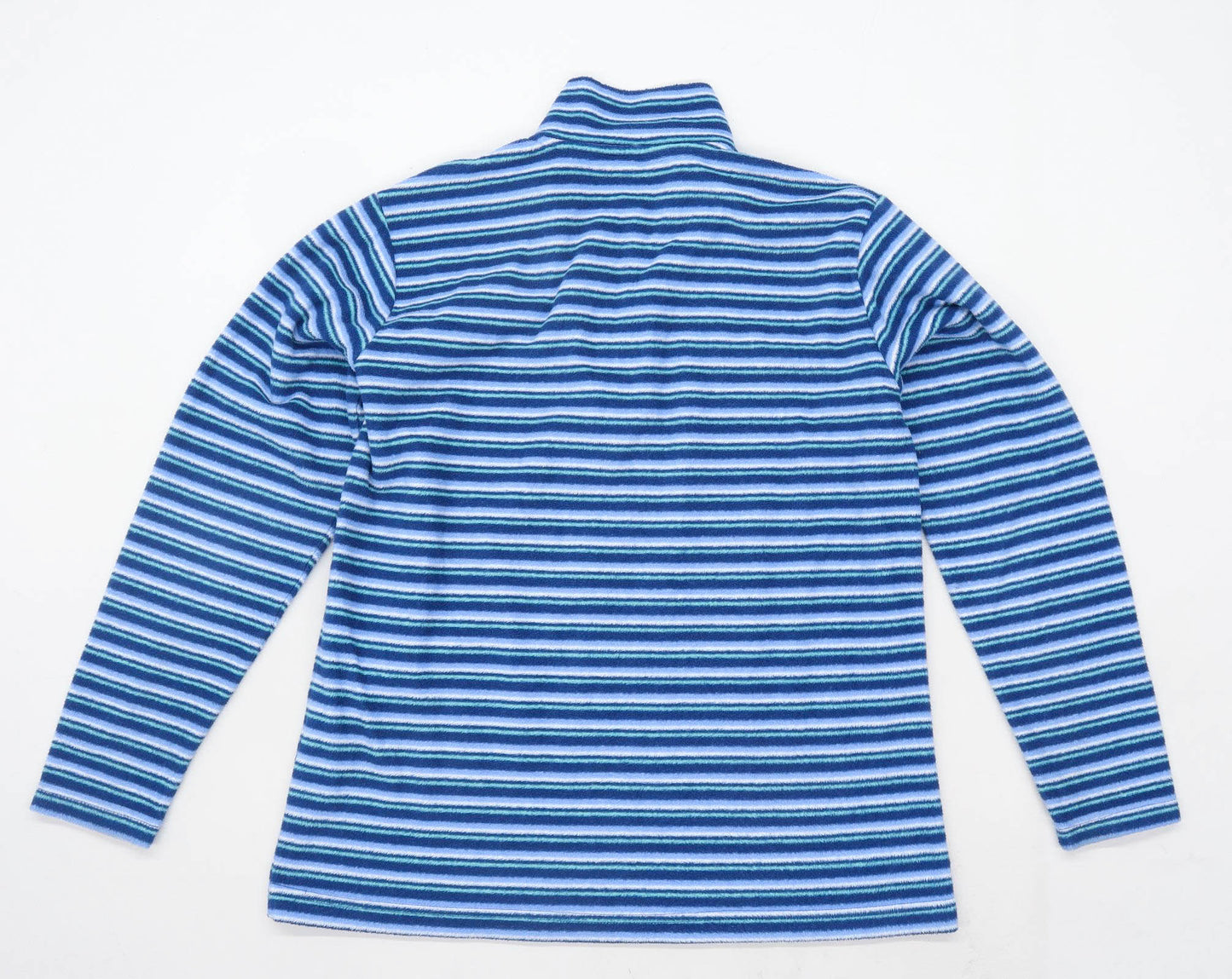 Craghoppers Womens Size 14 Fleece Striped Multi-Coloured Half Zip Jacket