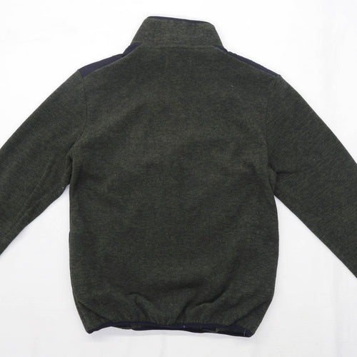 Primark Mens Size XS Fleece Green Half Zip Jacket