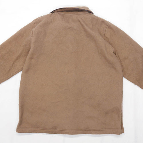 Anne De Lancay Womens Size M Fleece Brown Bumble Bee Jacket