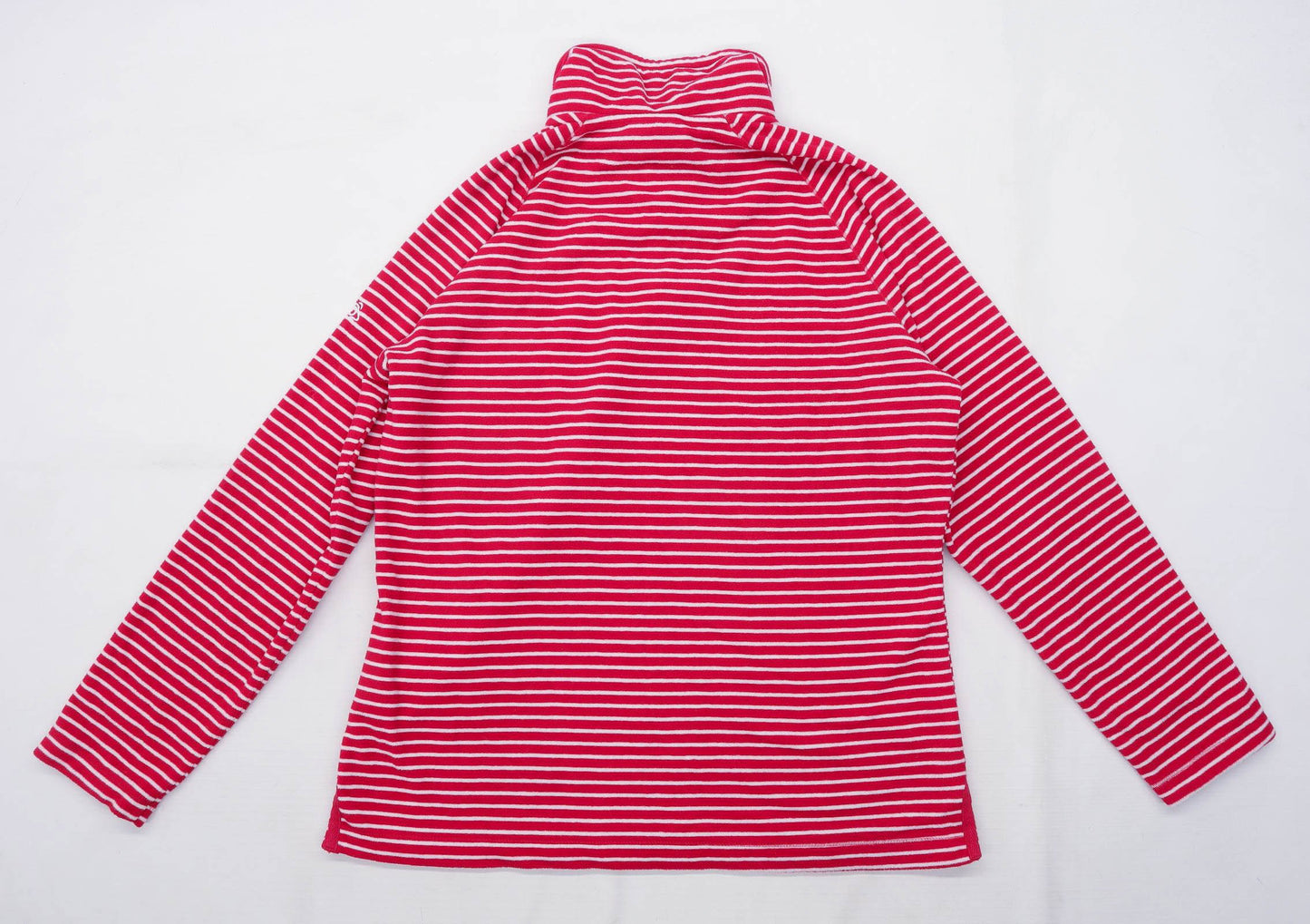 Craghoppers Womens Size 16 Fleece Striped Pink Half Zip Jacket