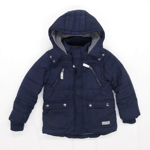 Jasper Conran Boys Black Hooded Coat Age 5-6 Years