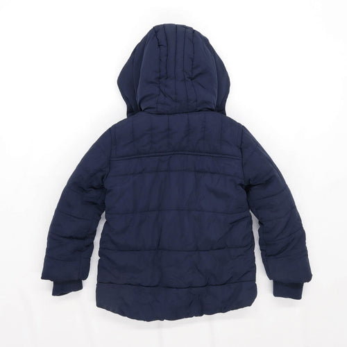 Jasper Conran Boys Black Hooded Coat Age 5-6 Years