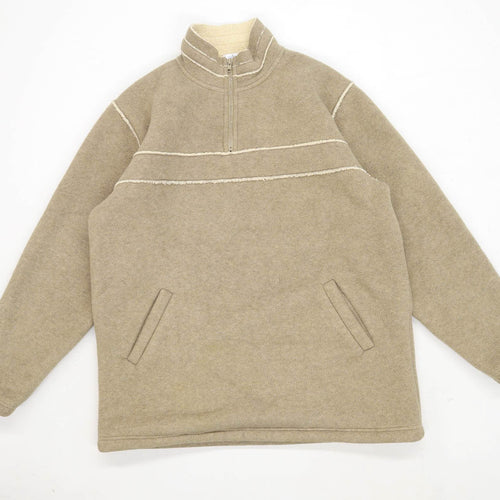 Tesco Mens Size M Fleece Brown Jacket