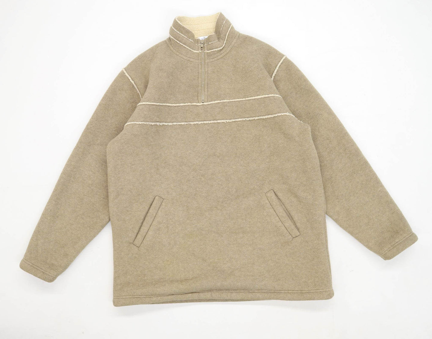 Tesco Mens Size M Fleece Brown Jacket