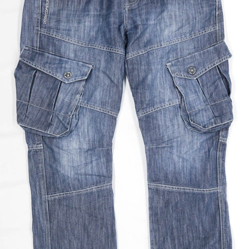 Officers Club Mens Blue Denim Jeans Size W34/L32