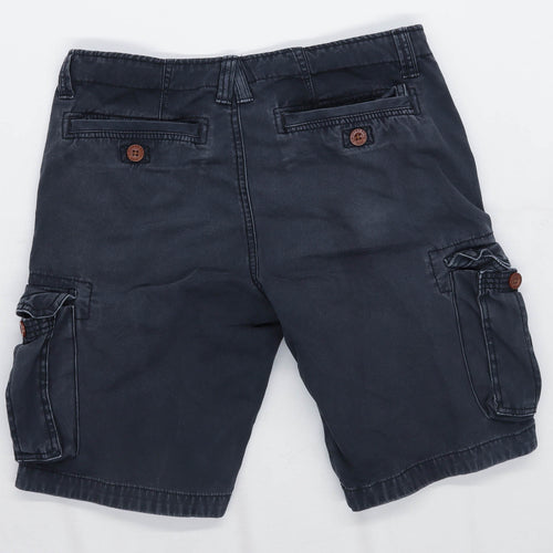 Twisted Soul Mens Grey Denim Shorts Size W30/L10