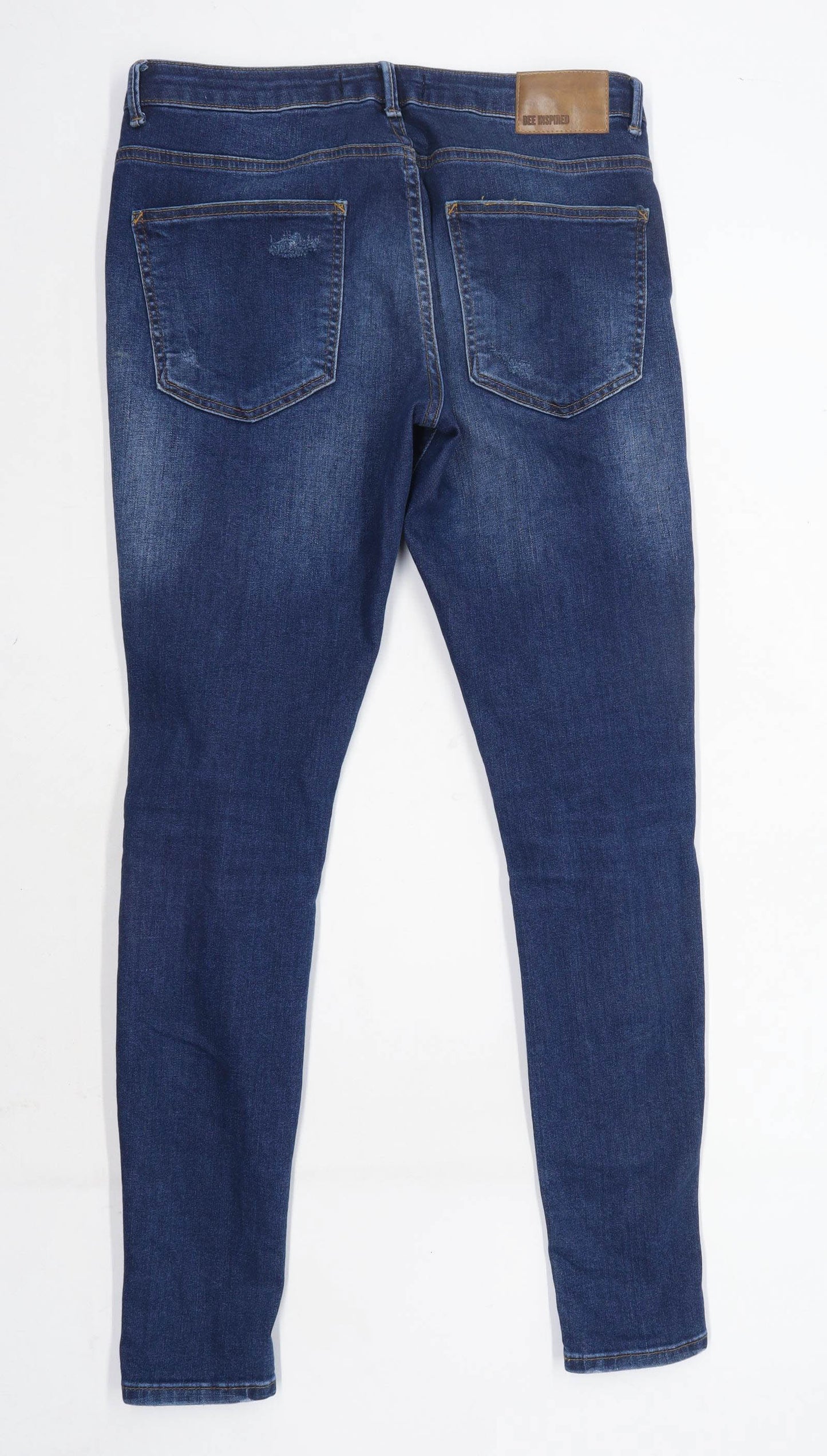 Womens Bee Inspired Blue Denim Jeans Size W32/L32
