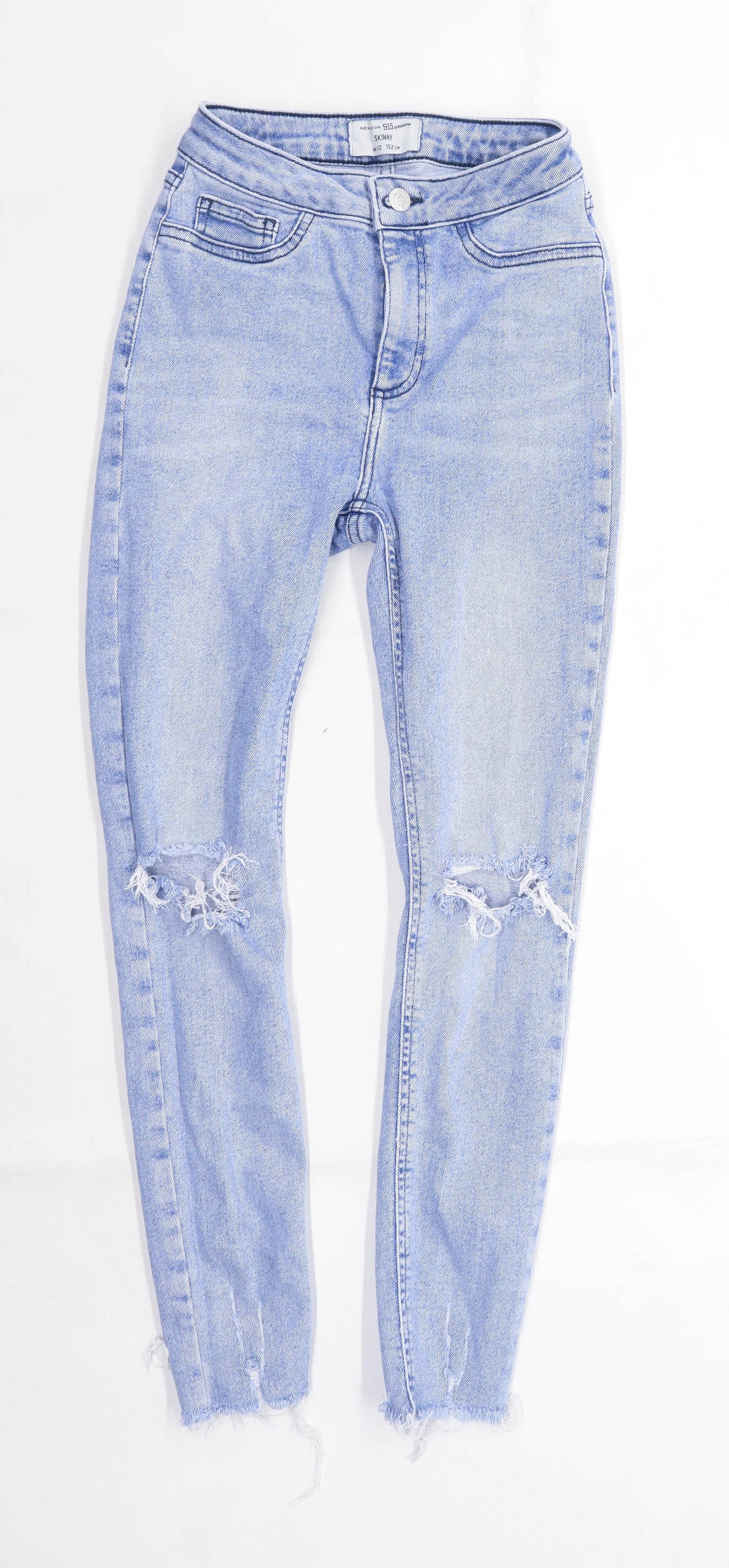New Look Girls Blue Ripped Jeans Age 12 Years