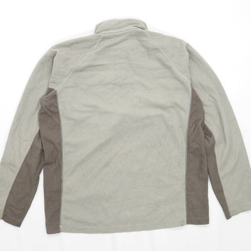 Berghaus Mens Size L Fleece Graphic Green Half Zip Jacket