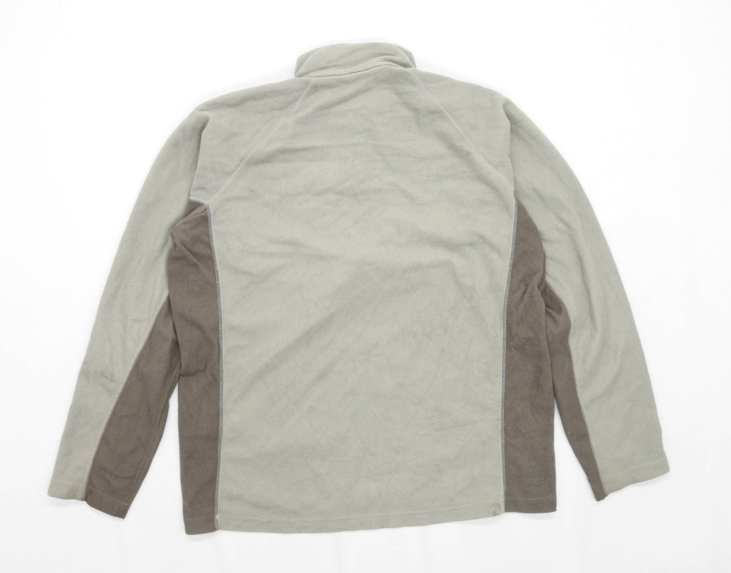 Berghaus Mens Size L Fleece Graphic Green Half Zip Jacket