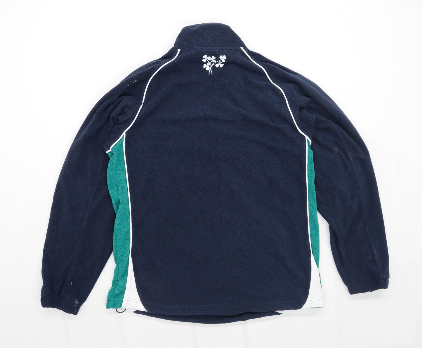 Ireland Rugby Mens Size M Fleece Graphic Blue Quarter Zip Jacket