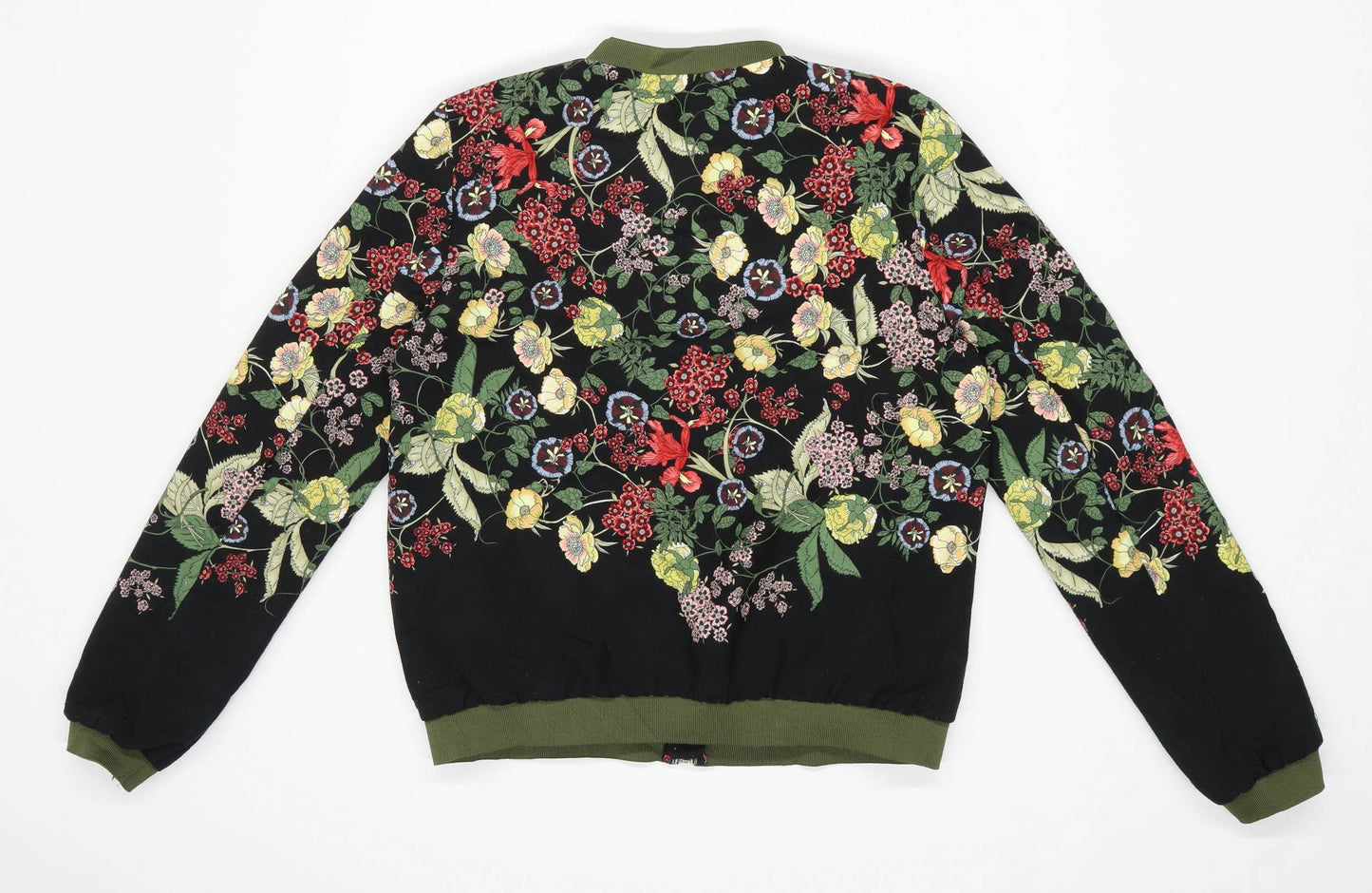 TRF Outerwear Womens Size M Floral Black Jacket