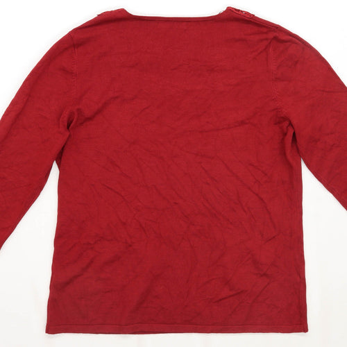 David Emanuel Womens Size M Red Top (Regular)