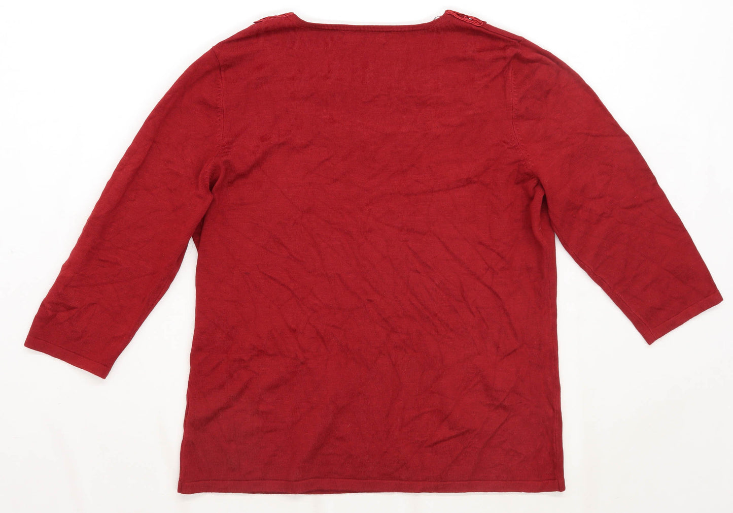 David Emanuel Womens Size M Red Top (Regular)
