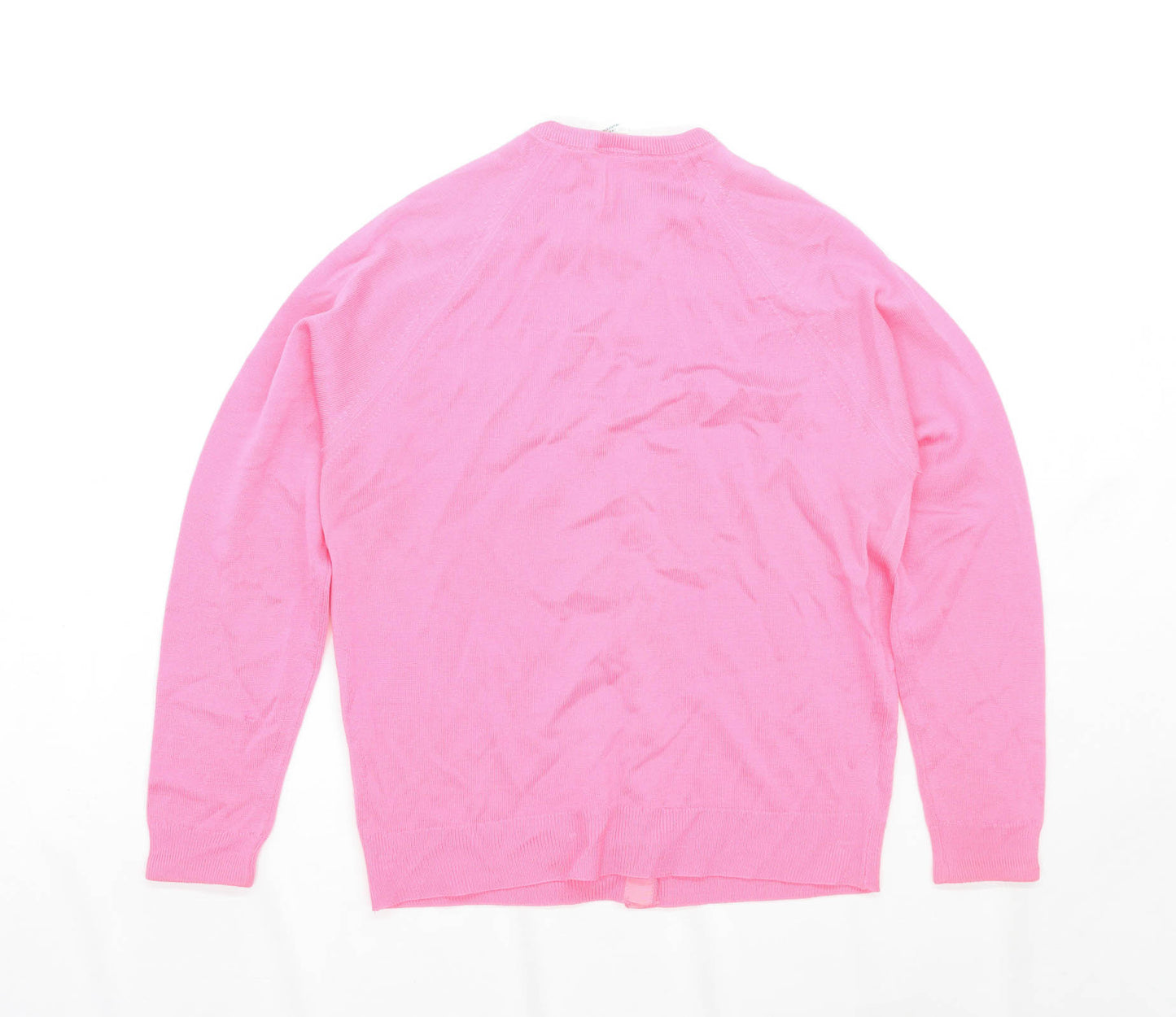 Tricel Womens Size 6 Geometric Pink Cardigan (Regular)