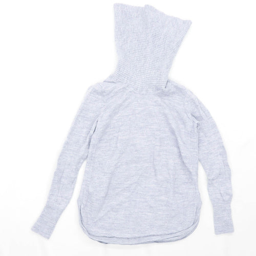 Cynthia Rowley Womens Size M Merino Wool Blend Grey Jumper (Regular)