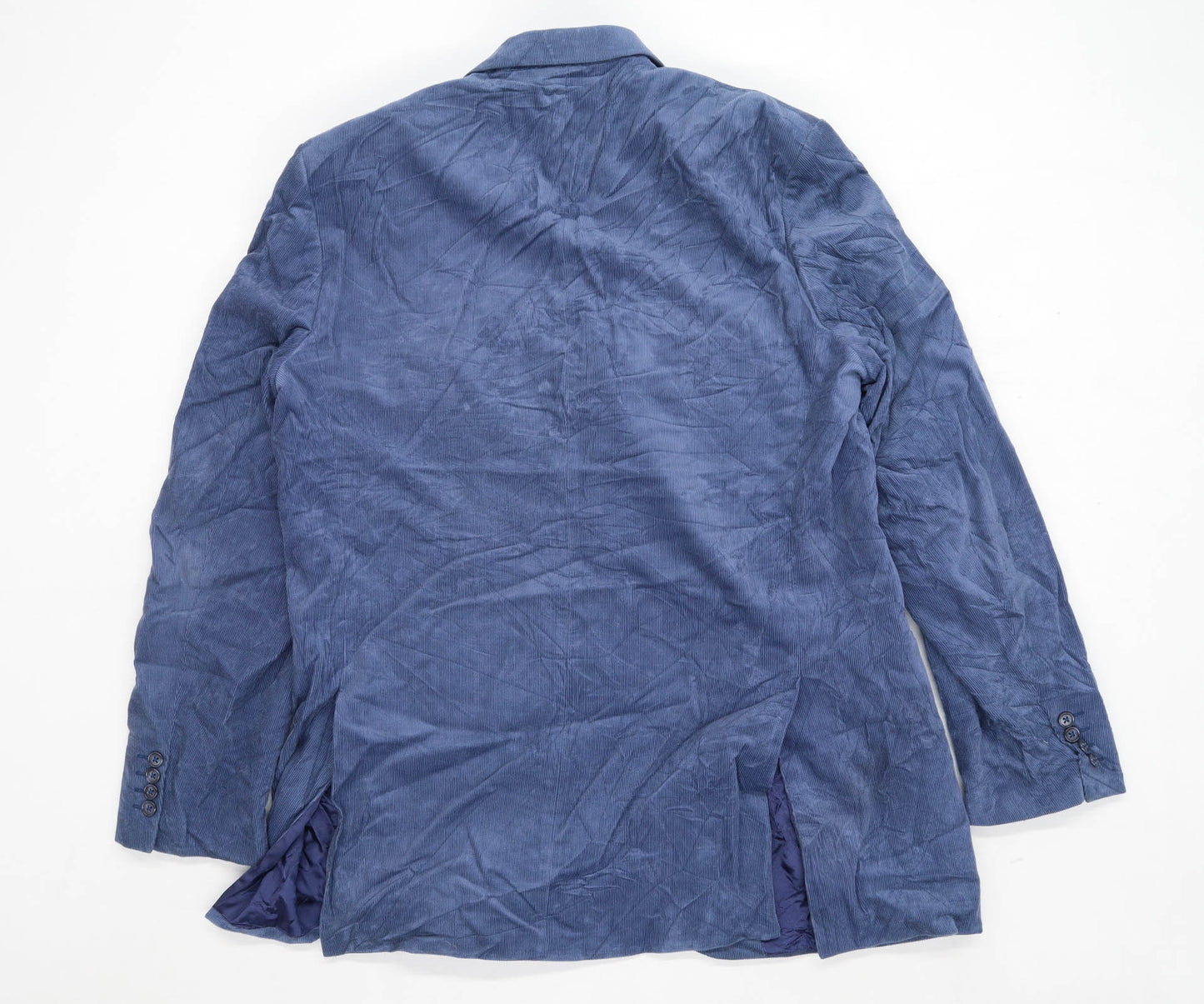 Austin Reed Mens Size XL Corduroy Textured Blue Jacket